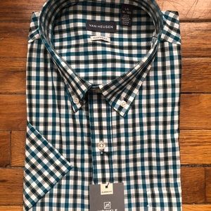 Van Heusen Plaid Short Sleeve Button Down